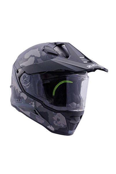 ZEUS Kask/zs-913 Bf6 Matt Black Grey Black Sılver