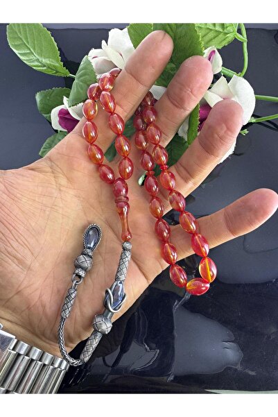 Sahra Gümüş 1000 ayar trabzon kazaz gümüş püsküllü bukalemun rengi ateş kehribar