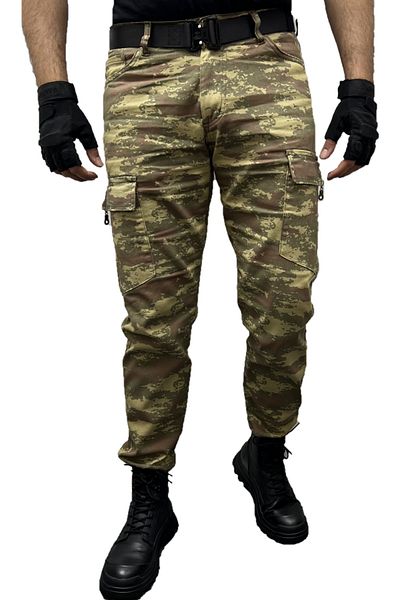 Polviton Cargo Pants Tactical Combat Camouflage Slim Fit