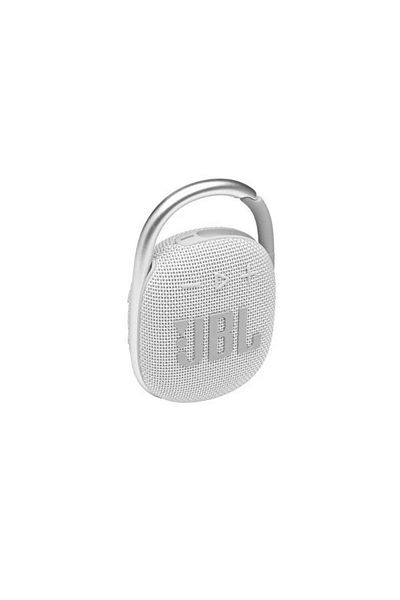 JBL White Portable Clip 4 Bluetooth Speaker