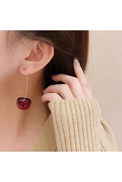 Cherry Altın Kaplama Kiraz (Cherry) Küpe