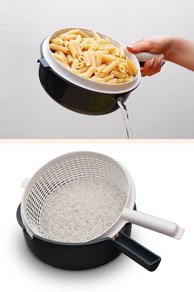 ESTİ Set of 2 Multi-Purpose Fruit / Vegetable / Rice / Pasta Washing Strainer