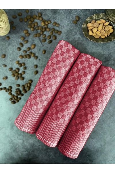 Kamdu 4 Pieces 40X60 Checkered Napkin - Kitchen Towel, Luxury Kitchen Towel, Presentation Napkin