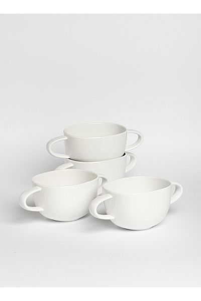 mastergold 6 Pieces Oval Soup & Soup Bowl ( 12*10 CM ) with Side Handles Melamine Serving Bowl