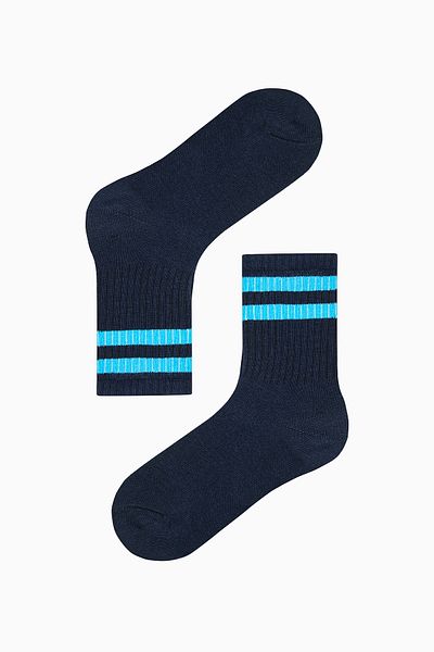 Penti Marineblaue 4-teilige Socken mit Doppelstreifen für Jungen