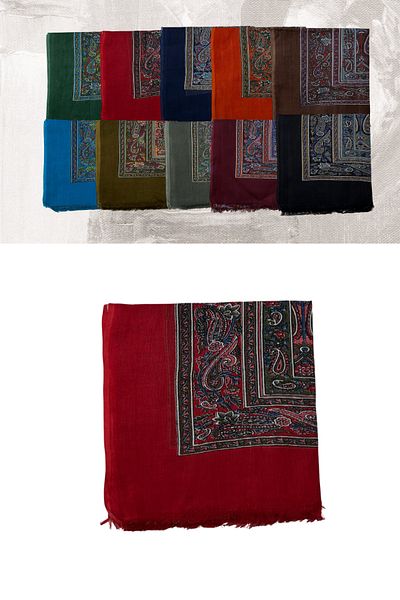 ÖZGÜRELLER 100% Cotton Ethnic Pattern Shawl, Gift Non-Slip Anti-Sweat Hijab Cotton Ethnic Pattern