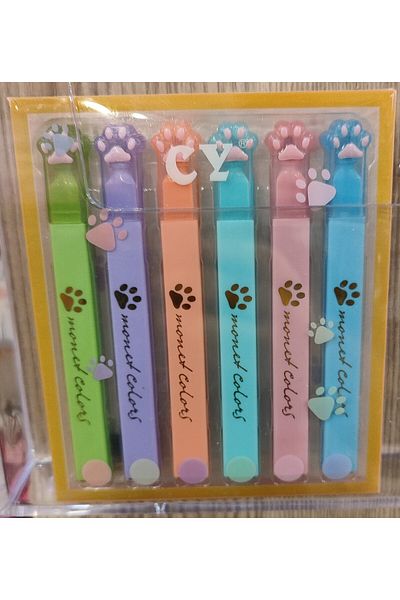 bundle island Set of 6 Phosphorescent Paw Pens