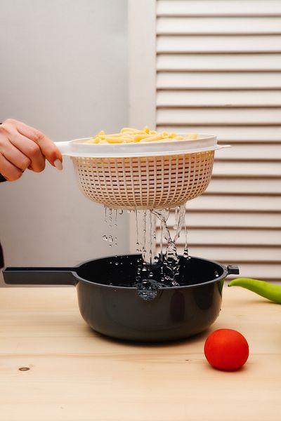 ESTİ Set of 2 Multi-Purpose Fruit / Vegetable / Rice / Pasta Washing Strainer