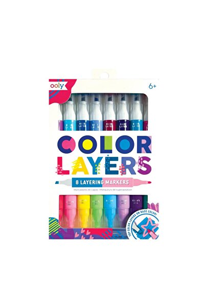 Ooly Color Layers Çift Uçlu 8’li Keçeli Kalem