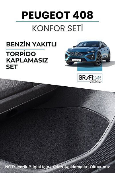 GRAFİCAR Peugeot 408 Konfor Seti - Torpido Kaplamasız Set / Araç Içi Eşya Cep...