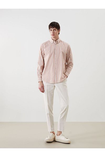 LC Waikiki Regular Fit Long Sleeve Striped Men's Shirt