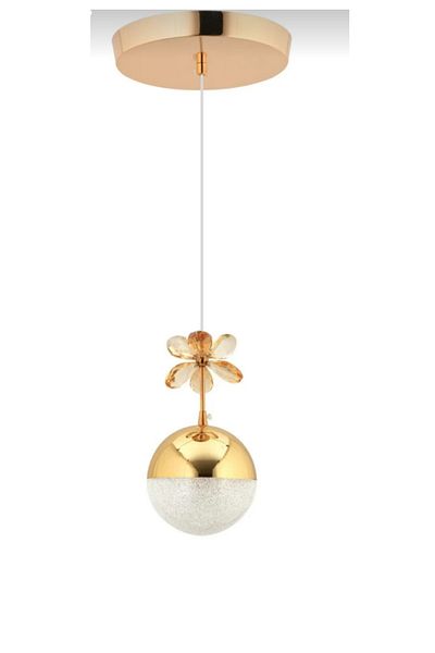 Semboldekor Gold Butterfly Single Led Chandelier