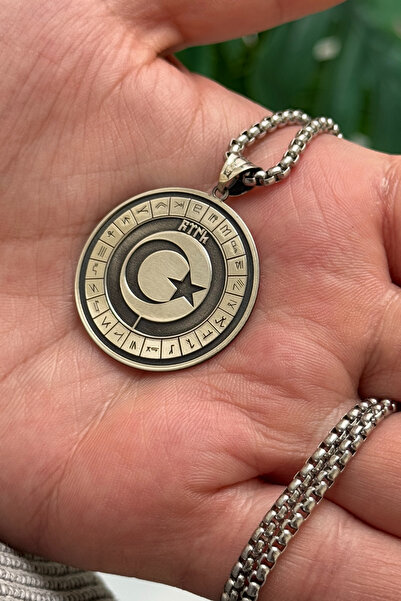 cheetah quality Ay Yıldız 925 Ayar Gümüş Özel Yapım Handmade Erkek Kolye