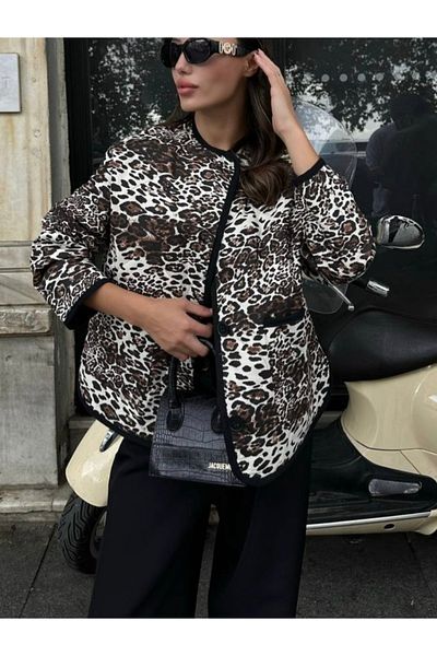 hot fashions سترة موسمية ليوبارد