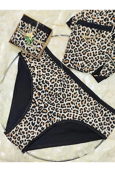 Lefun Leopard Print, 3 Pack, Lycra, Leopard Women's Panties