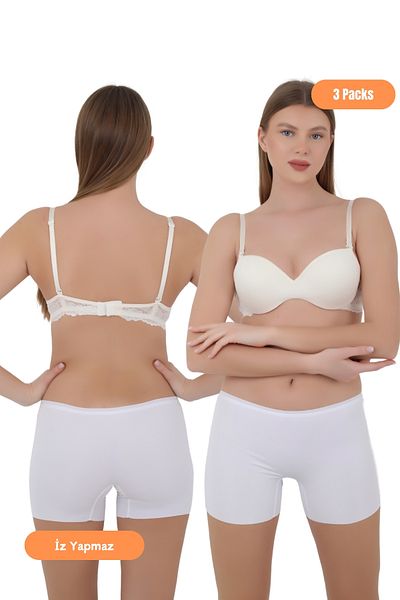 CNT Γυναικεία σλιπ μπόξερ χωρίς ραφές Micro Fabric - Special Pack 3 (ΜΑΥΡΟ, ΛΕΥΚΟ, ΧΡΩΜΑ ΔΕΡΜΑΤΟΣ)