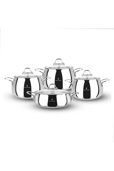 Sofram 8-Piece 18/10 Stainless Steel Cookware Set