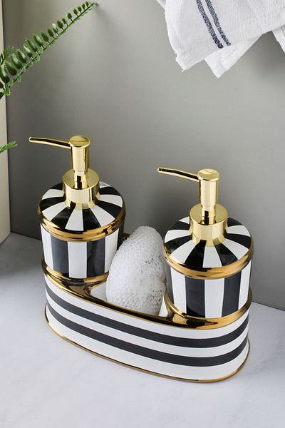 Perotti Δοχείο υγρού σαπουνιού Maura Nero 2 Li Porcelain