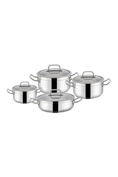 Sofram 8-Piece 18/10 Stainless Steel Cookware Set