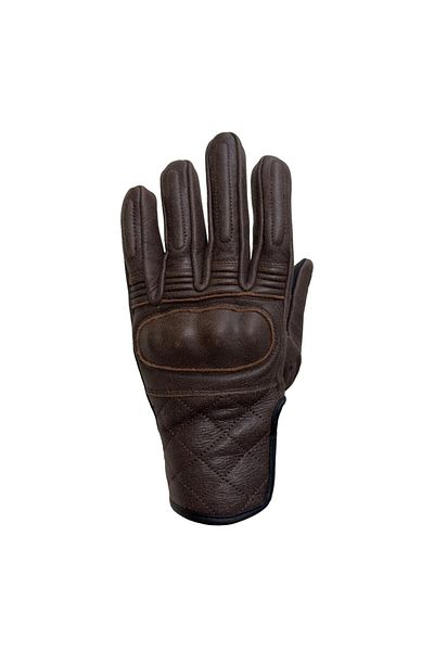 The Biker Jeans Hammer Brown Protected Motorcycle Leather Gloves