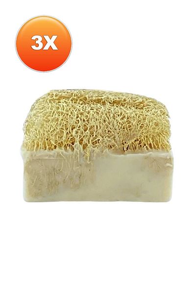 Turkishcare Natural Pumpkin Fiber Slider Soap 120 Gr Set of Three