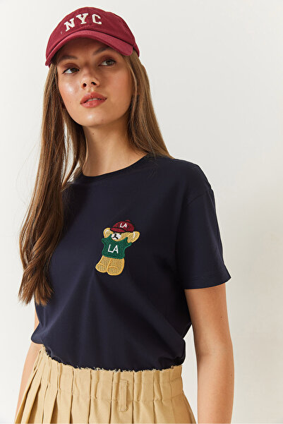 Bianco Lucci Teddy Bear nyomott női póló - 60602007