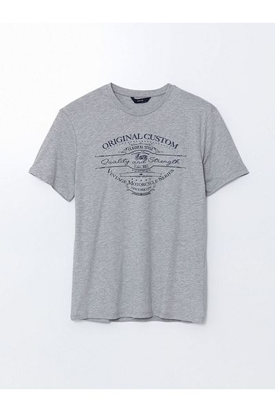 LC Waikiki Lcw Eco Crew Neck Short Sleeve Printed Men's T-Shirt
