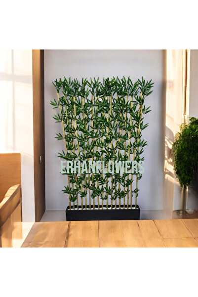 ERHAN FLOWERS ÇİÇEK & DEKORASYON 100 cm saksıda yapay bambu speratör 10 adet 150 cm bambulu