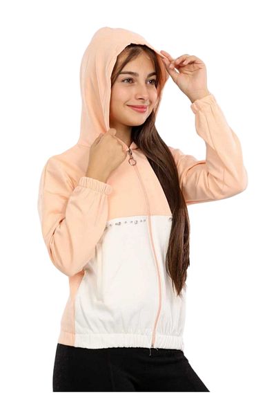Beril Suzeneli Beaded Hooded Girl's Cardigan