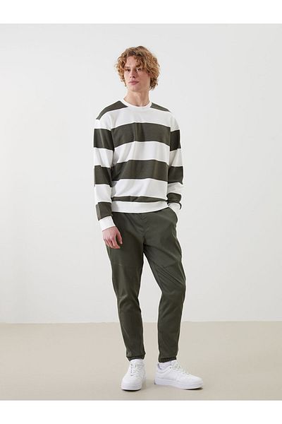 LC Waikiki Crew Neck Long Sleeve Color Block Men's Sweatshirt