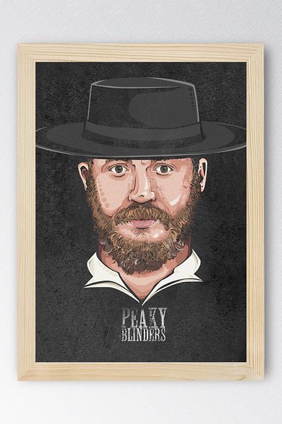 Saturn Peaky Blinders Framed Painting - Arthur Shelby Tv Series Poster Painting
