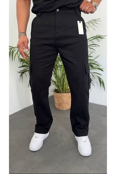 ElitWear Ανδρικό παντελόνι Cargo Pocket Άνετο φαρδύ μοντέλο με ζώνη στη μέση
