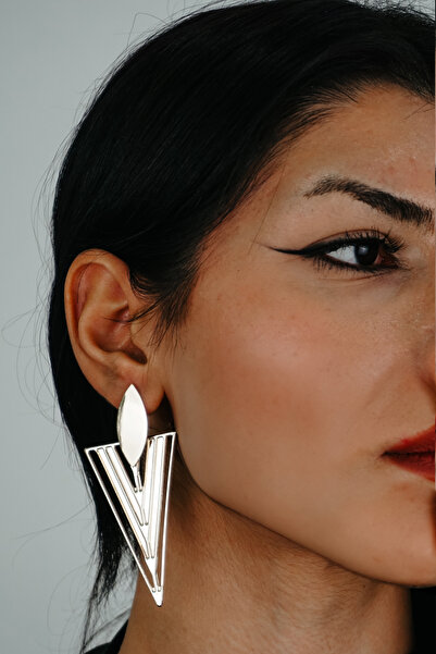 TRENDTAKI artdeco küpe sallantılı gold ce rodyum kaplama 0159