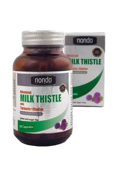 Nondo Vitamins Nondo Advanced Milk Thistle With Turmeric + Choline 60 Kapsül