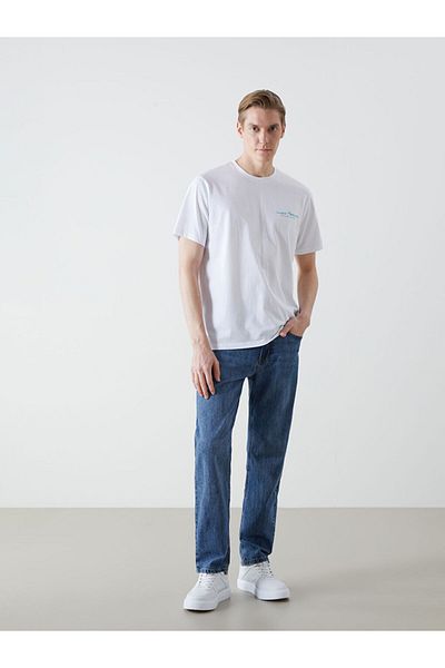 LC Waikiki Tricou pentru bărbați din bumbac pieptănat cu mânecă scurtă LCW ECO