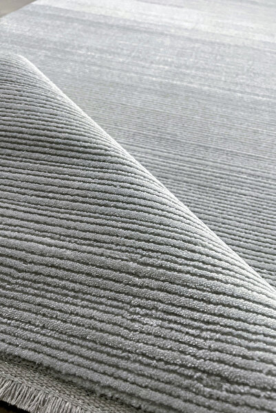 KREASYON HALI Nar A0238 Gri Uzun Ömürlü Yumuşak Dokulu Salon Mutfak Koridor Oturma Odası Yolluk Halı Makine Halısı