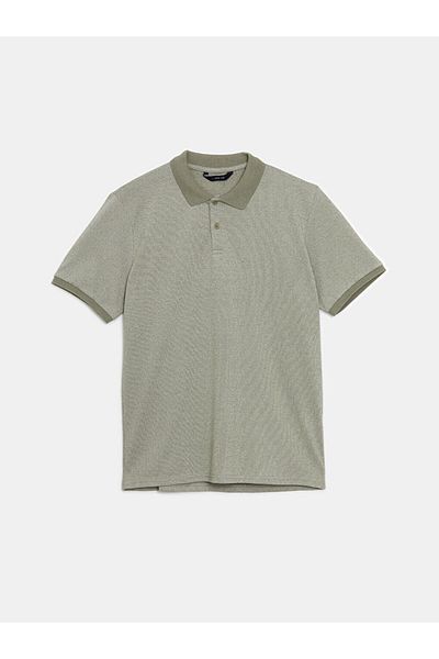 LC Waikiki Νέα σεζόν Polo Collar Short Sleeve Combed Cotton Ανδρικό Tisort - S5K251Z8