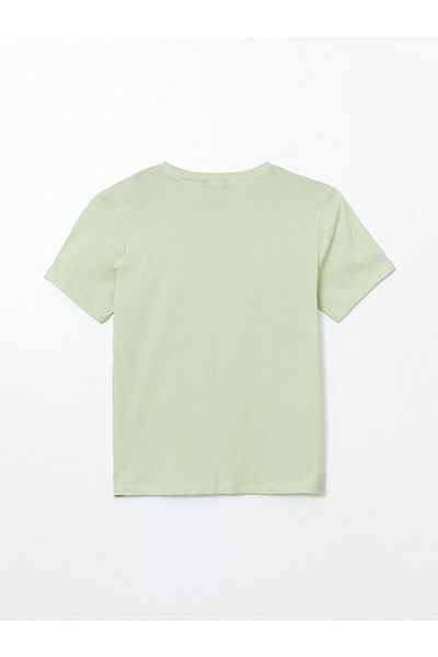 LC Waikiki New Season Crew Neck Κοντό μανίκι εμπριμέ χτενισμένο βαμβακερό ανδρικό Tisort - S5KU08Z8