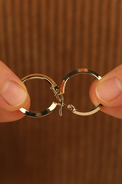 Çgk Çiğdem Gürel Kuyumculuk 14 Ayar 2 cm Halka Altın Küpe