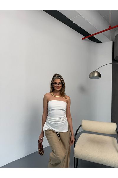 BEJNA Trägerlose Damenbluse