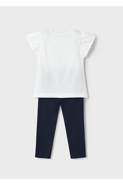 MAYORAL Girl's 3705 Model Printed Tights and T-Shirt Set