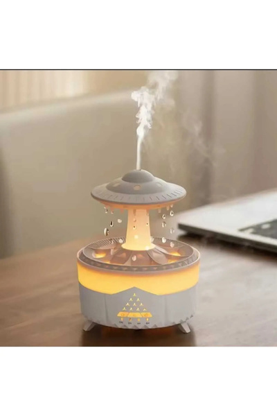 Sompon Ufo Yağmur Damlası Hava Nemlendirici 350 ml Kumandalı Zaman Ayarlı RGB...
