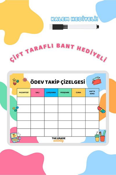 The Grade 21X15Cm Magnetic Summer-Sil Note Holder - Homework Tracking List