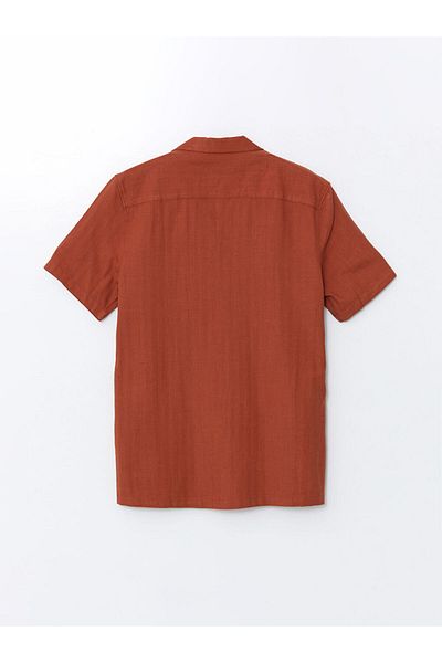 LC Waikiki LCWAIKIKI Classic Regular Fit Short Sleeve Linen Blended Men's Shirt