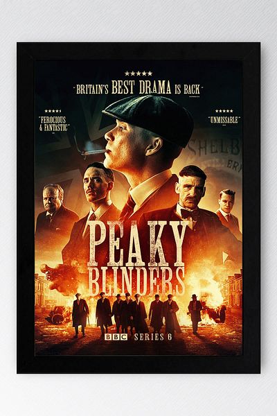 Saturn Peaky Blinders Framed Painting - Tv Series Poster Painting