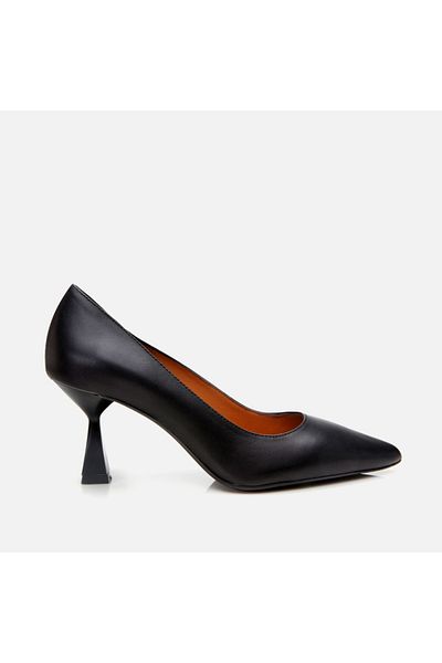 Hotiç Genuine Leather Black Women's Stiletto