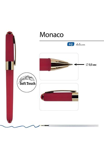 Bruno Visconti Monaco Ballpoint Pen 0.5 Mm. Blue Special Box with Spare Gift