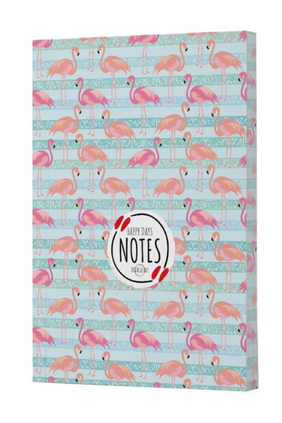 Dokuz Yayınları Vivago Art Flamingo Series 14X20 Line Notebook Set (4X160 Sheets)