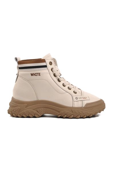 Guja 23K310-20 Γυναικείες Μπεζ Δερμάτινες Μπότες Sneaker