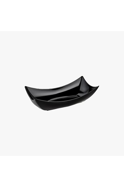 HIC Melamine Regtangular Serving Plate Black Color Size 28 cm